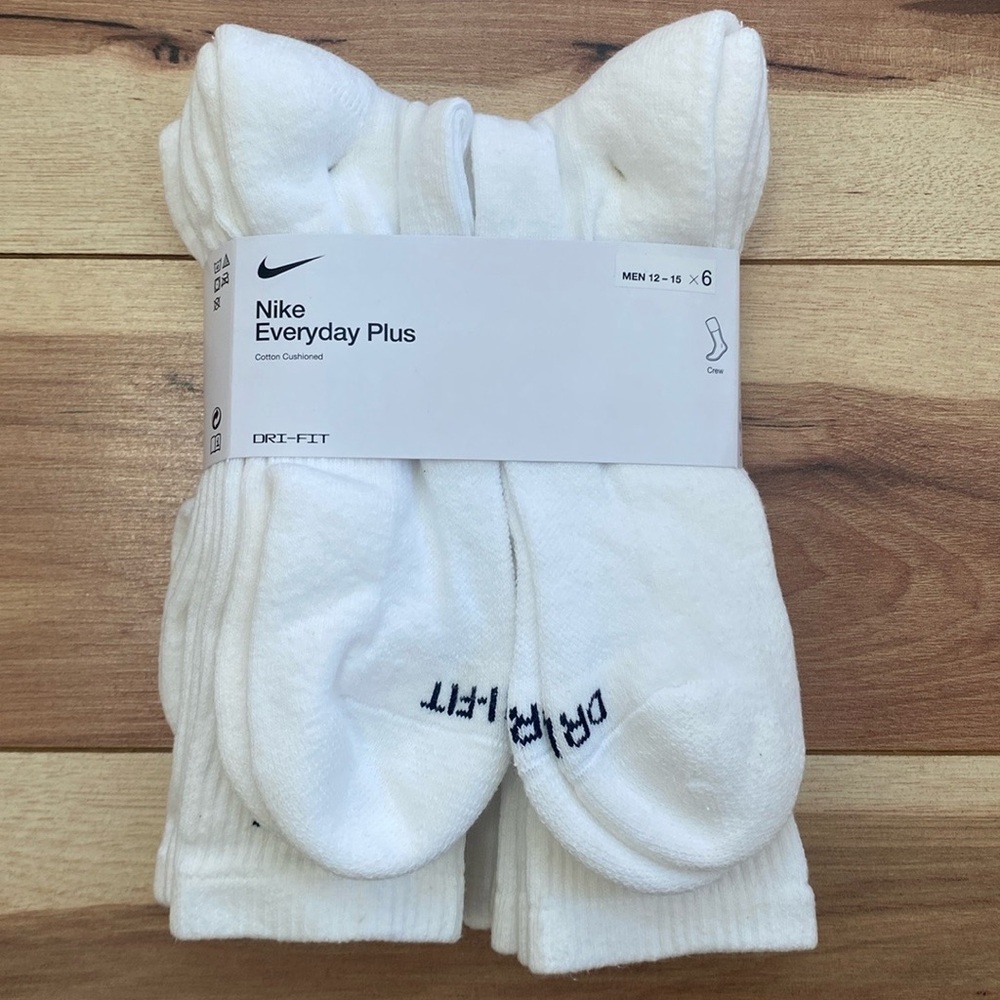 NWT XL Nike Dri-Fit Socks, 6 pairs